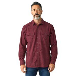 Vintage LL Bean Long Sleeve Chamois Button Up Shirt Red Size XXL Shirt Jacket